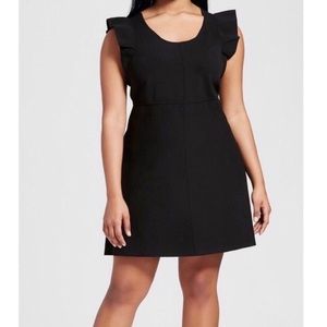 Victoria Beckham Ruffle Sleeve Knit Dress